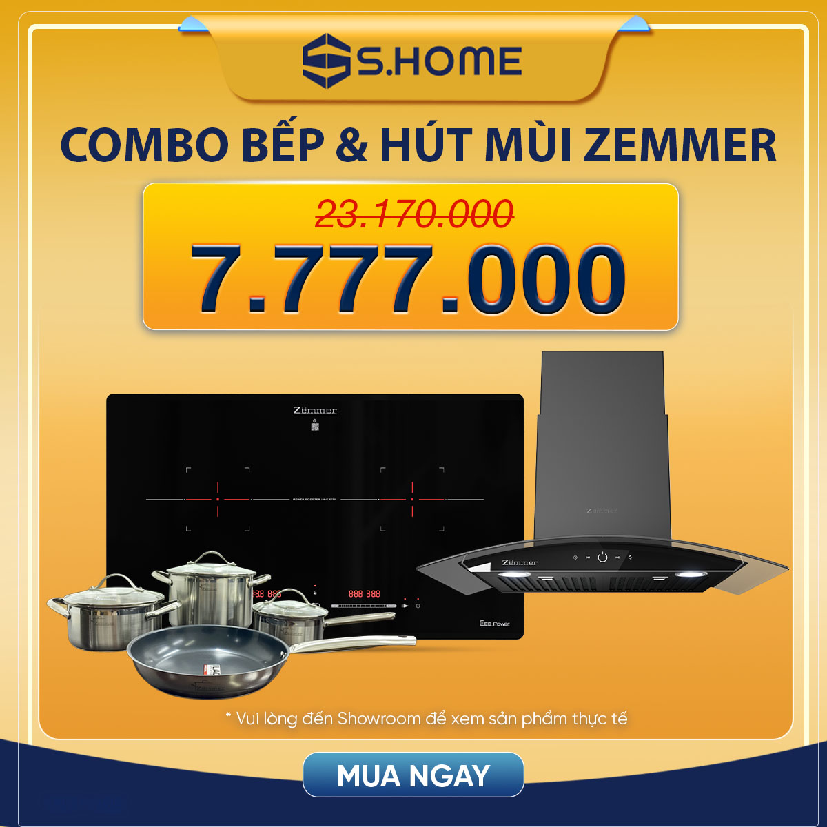 Combo Bếp & Hút mùi Zemmer giá sốc chỉ 7990k